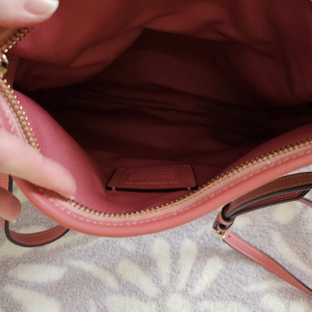 Coach Tan and Pink Crossbody Bag - Picture 7 of 8